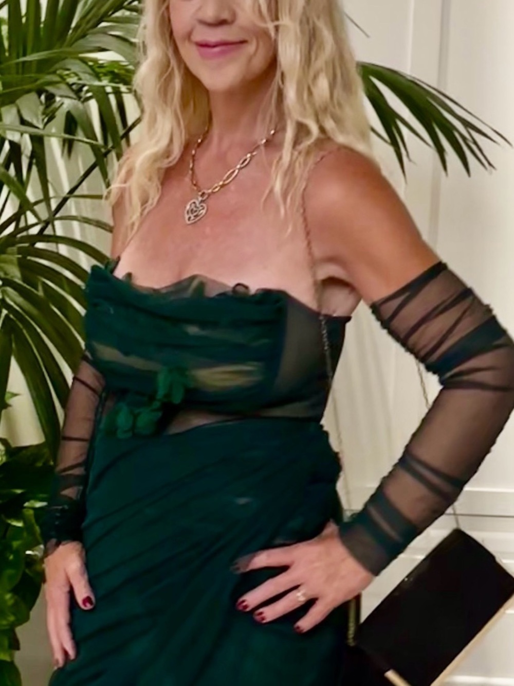 Lacemade Forest Muse Elegant Dark Green Strapless Evening Dress